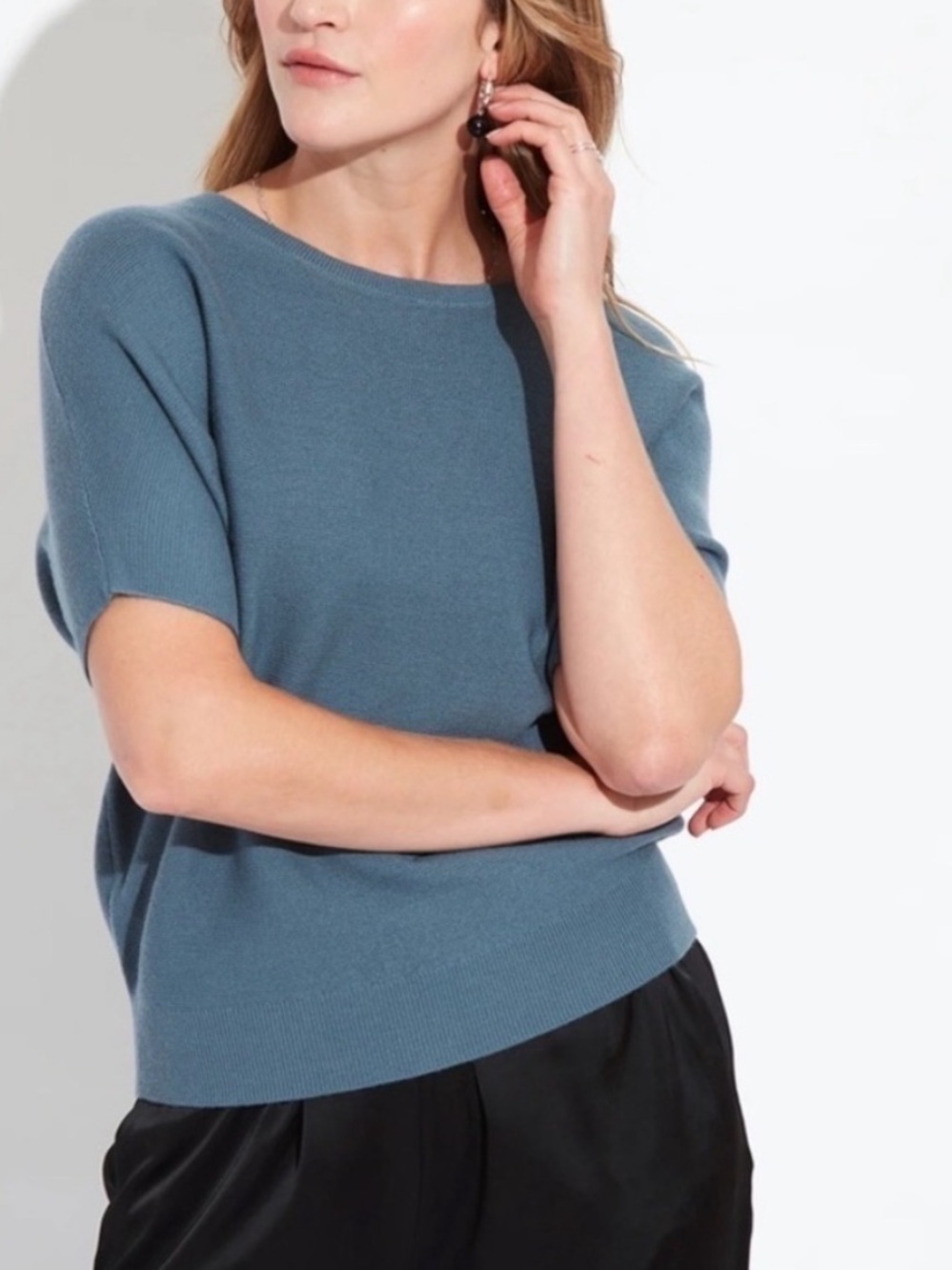 The Reset R Label Essential Pullover Sweater Merino Wool Dolman Sleeve